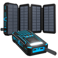 RAVU 36800mAh Faltbares Solar-Powerbank-Set (4 Solar-Panels)