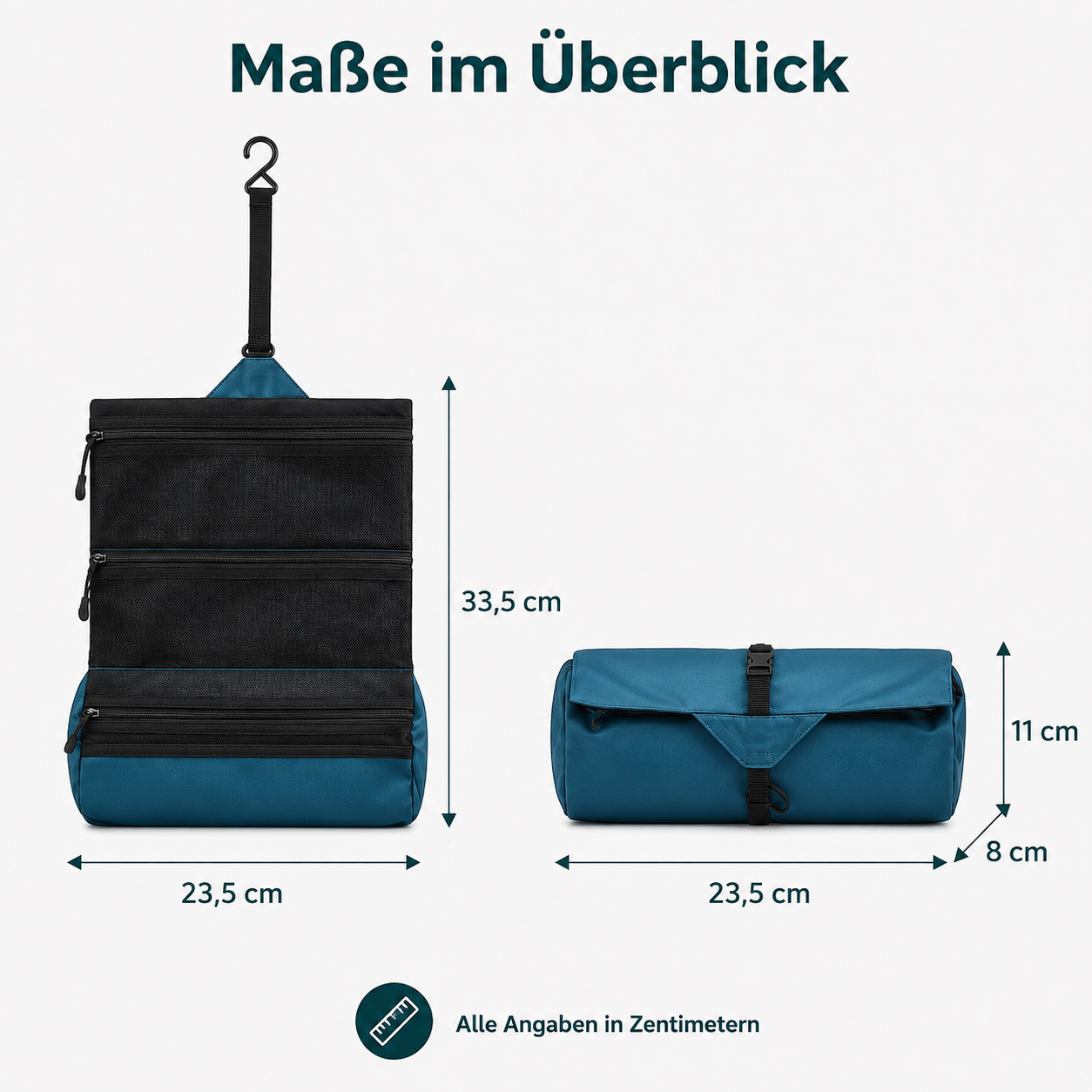 RAVU Reise-Kulturtasche – Outdoor Waschtasche | Robust & wasserabweisend