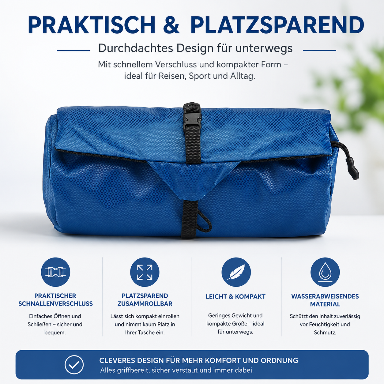 RAVU Reise-Kulturtasche – Outdoor Waschtasche | Robust & wasserabweisend