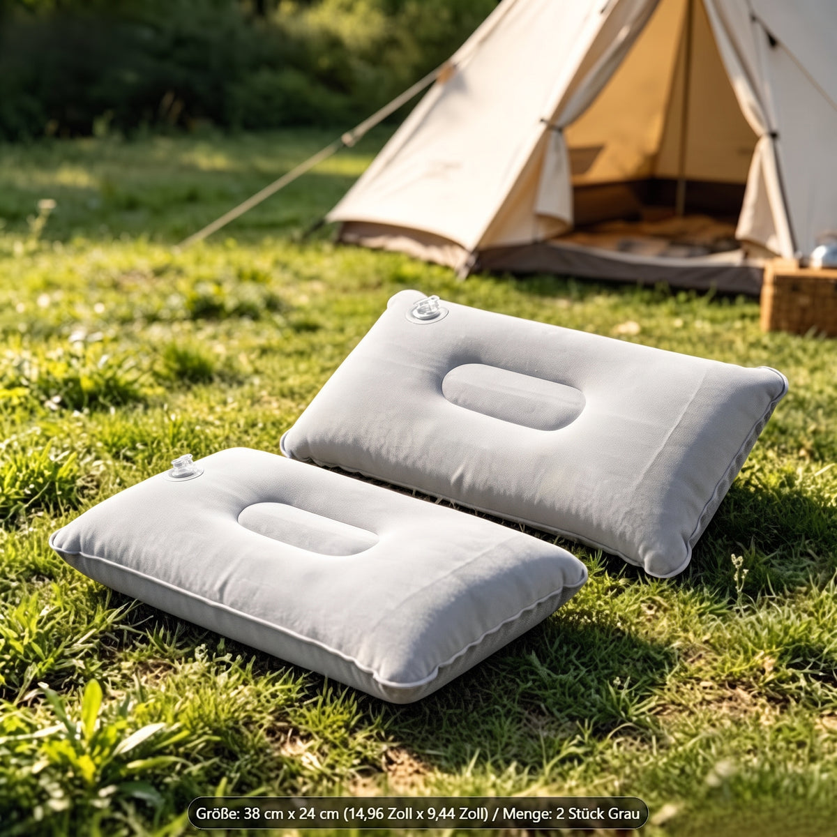 Ravu - großes Outdoorkissen / Reisekissen – Kompakt & Bequem