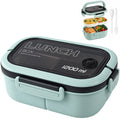 RAVU Lunch Box 1200 ml | Bento Brotdose mit Besteck – Green
