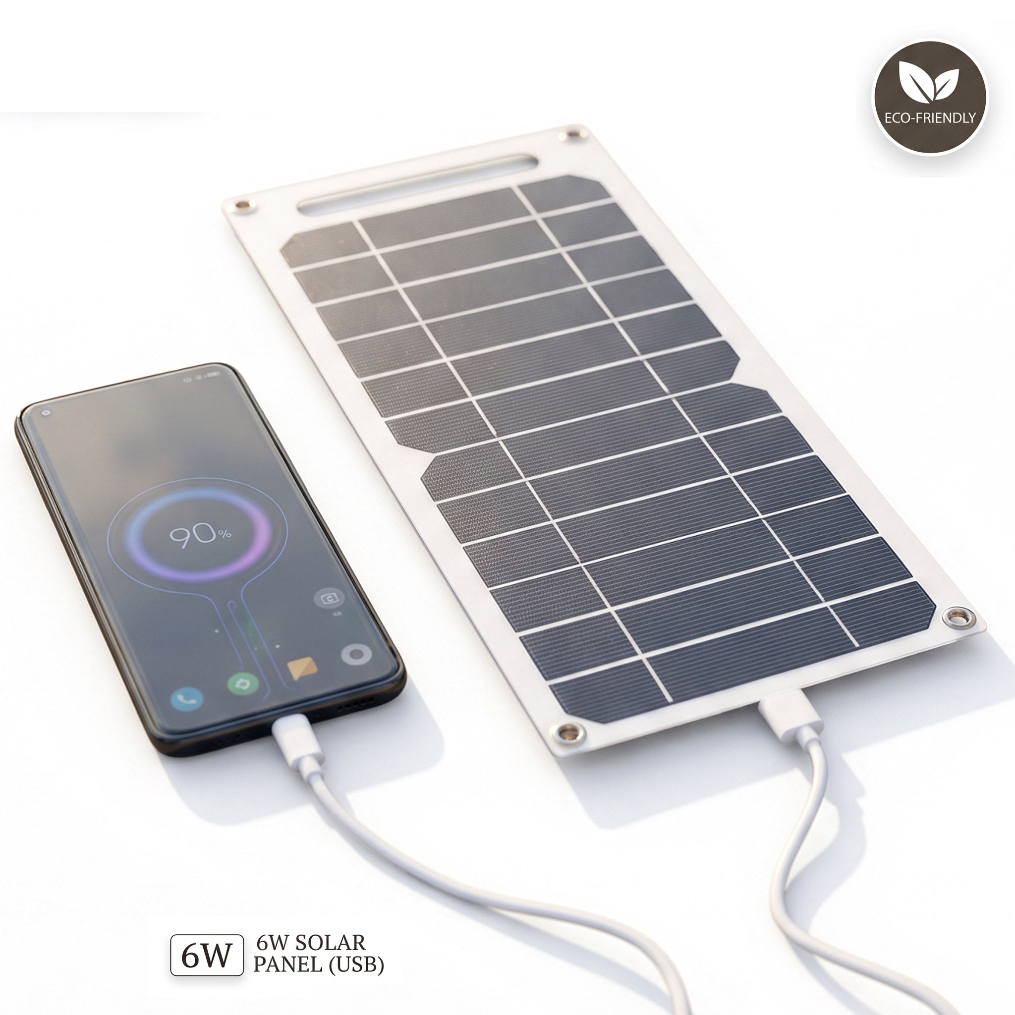 Ravu - 6W Solar-Ladepanel – Ultraleicht, USB, 2 Hubs, 2 Karabiner