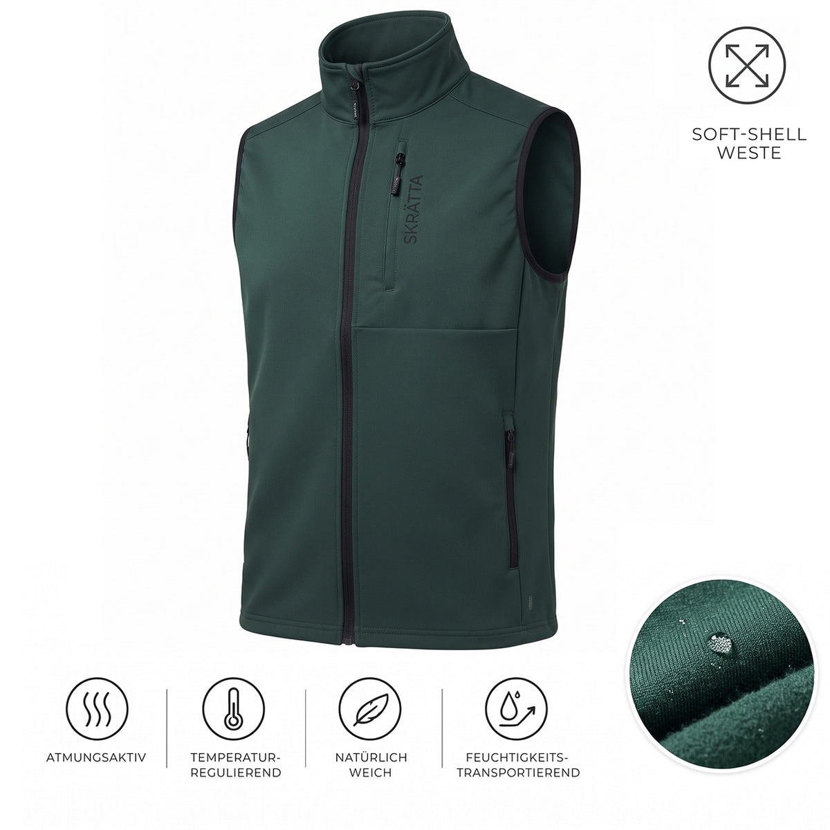 Skratta Herren Softshell-Weste – Sport Funktionsweste