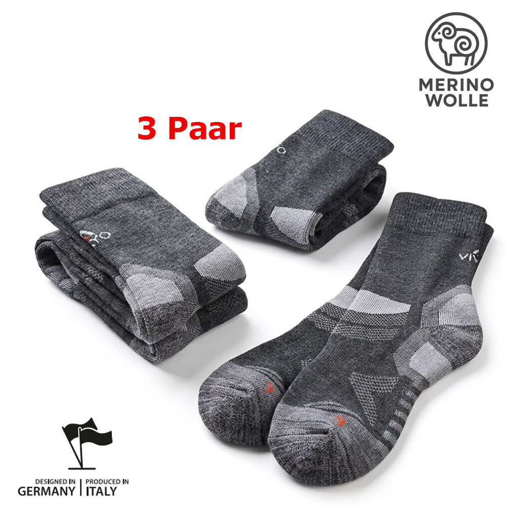 Areco Vivayo Outdoor Merino Socken (3er-Pack) – Atmungsaktive Wollsocken