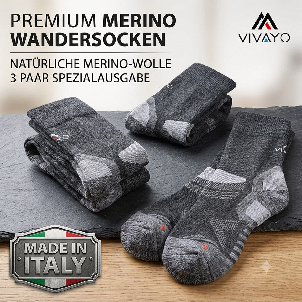 Areco Vivayo Outdoor Merino Socken (3er-Pack) – Atmungsaktive Wollsocken